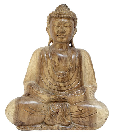 Wooden Buddha Natural Finish